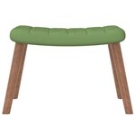 vidaXL Chaise de relaxation avec repose-pied Vert clair Velours