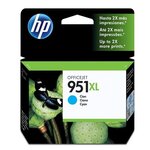 Hp 951xl cartouche d'encre cyan grande capacité authentique pour hp officejet pro 251dw/276dw/8100/8600 (cn046ae)