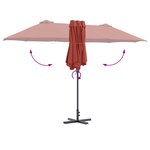 vidaXL Parasol de jardin Couleur terre cuite 380 x 196 x 235 cm