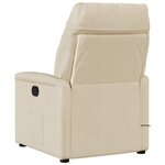 vidaXL Fauteuil inclinable de massage électrique crème tissu