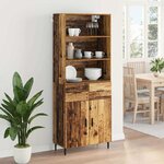vidaXL Haut Armoire avec tiroir Bois Ancien 69 5 x 34 x 180 cm