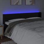 vidaXL Tête de lit à LED Noir 183x16x78/88 cm Similicuir