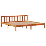 vidaXL Cadre de lit et tête de lit sans matelas cire marron 200x200 cm