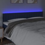 vidaXL Tête de lit à LED Bleu 200x5x78/88 cm Tissu