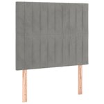 vidaXL Sommier à lattes de lit et matelas Gris clair 80x200 cm Velours