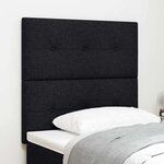 Tête de lit capitonnée noire 100 cm en tissu