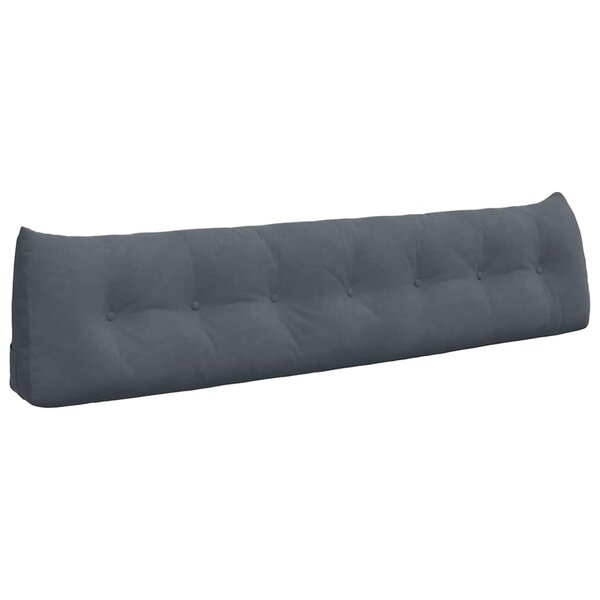 vidaXL Coussin de Dos Gris foncé 200 x 24 x 50 cm Velours