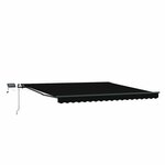 vidaXL Auvent Rétractable Noir 450 × 300 cm tissu