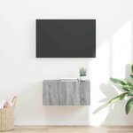 vidaXL Meuble TV mural Gris Sonoma 60 x 31 x 29.5 cm Bois d'ingénierie