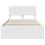 vidaXL Cadre de lit Blanc 120 x 190 cm Bois d'ingénierie