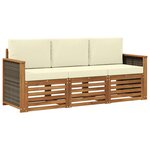 vidaXL Ensembles de canapés 3 pc Bois d'Acacia Massif
