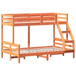 vidaXL Lit superposé sans matelas 90x200/120x200 cm bois massif