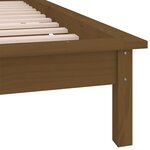vidaXL Cadre de lit à LED sans matelas 75x190 cm bois massif