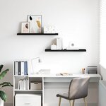 vidaXL Étagères murales flottantes 2 Pièces noir 90x23 5x3 8 cm MDF