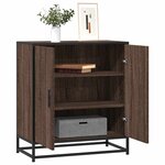 vidaXL Buffet chêne marron 68x35x76 cm bois d'ingénierie et métal