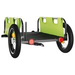 vidaXL Remorque de vélo vert tissu oxford et fer