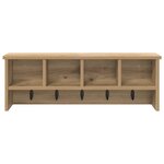 vidaXL Porte-manteau mural chêne artisanal 75 x 16 x 26 cm