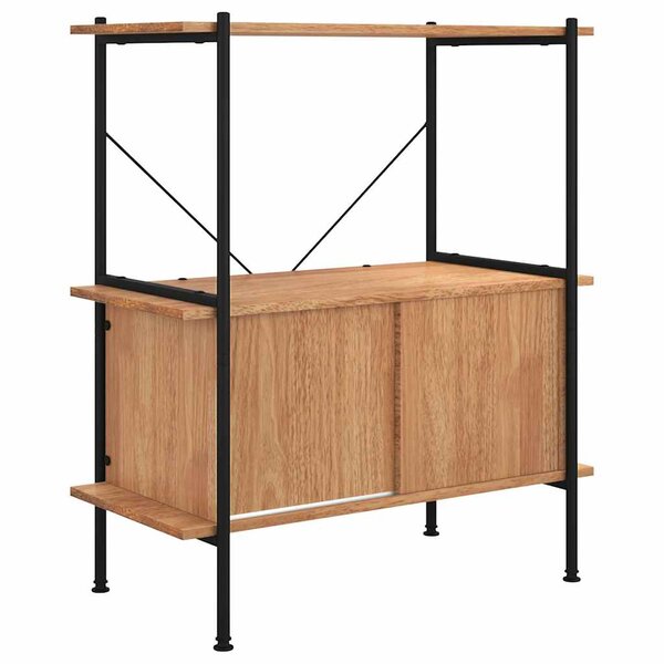 vidaXL Étagère à 3 niveaux armoire 80x40x92 cm Acier bois d'ingénierie