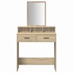 vidaXL Table de Toilette avec tiroir Chêne Sonoma 79 x 41 x 140 cm
