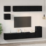 vidaXL Ensemble meuble TV Montage mural 8 Pièces Chêne noir