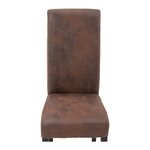 Lot de deux chaises rembourrée 180 kg max surface d'assise de 44 5 x 44 cm coloris marron 14_0000095