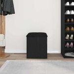 vidaXL Banc de Rangement Chêne noir 42 x 42 x 45 cm Bois d'ingénierie