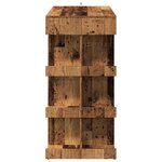 vidaXL Table de bar étagère de rangement vieux bois 100 x 48 x 101 5cm
