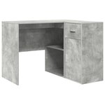 vidaXL Bureau d'angle gris béton 102x88x75 cm Bois d'ingénierie