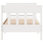 vidaXL Cadre de lit sans matelas blanc 90x200 cm bois de pin massif