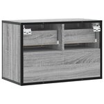 vidaXL Meuble TV sonoma gris 60x31x39 5 cm bois d'ingénierie et métal