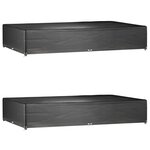 vidaXL Housses de salon de jardin 2 Pièces 16 œillets rectangulaire