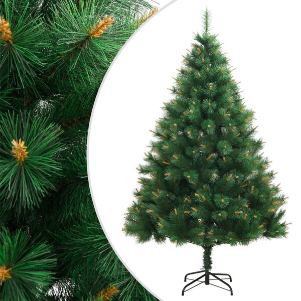 vidaXL Sapin de Noël artificiel à charnières avec support 120 cm