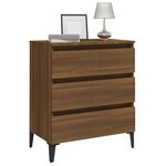 vidaXL Buffet Chêne marron 60x35x69 cm Bois d'ingénierie