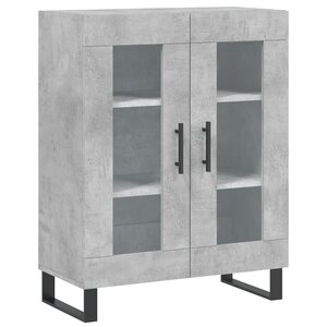 vidaXL Buffet gris béton 69 5x34x90 cm bois d'ingénierie