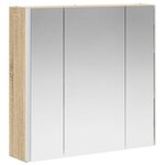 vidaXL Armoire Miroir de Salle de Bain Chêne Sonoma