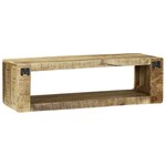 vidaXL Meuble TV 80x30x25 cm Bois massif Bois de manguier rugueux