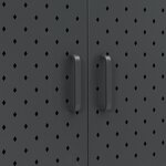 vidaXL Buffet haut Anthracite 80x35x135 cm Acier
