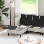 vidaXL Ensemble de meubles pour le salon 6 Pièces Crème Velours