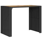 vidaXL Ensemble de bar de jardin 7 Pièces avec coussins noir poly rotin