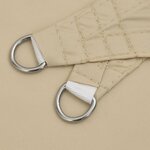 vidaXL Voile de parasol tissu oxford carré 2 5x2 5 m beige
