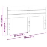 vidaXL Tête de lit Bois Ancien 180 cm Bois d'ingénierie