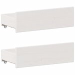 vidaXL Lit bibliothèque sans matelas blanc 140x200 cm bois pin massif