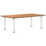vidaXL Table à manger marron clair bois de chêne massif rectangulaire