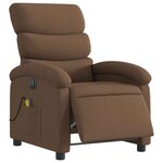 vidaXL Fauteuil inclinable de massage électrique marron tissu