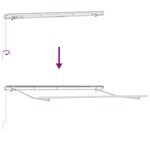 vidaXL Auvent Rétractable Rayure Multicolore 250 x 200 cm