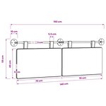 vidaXL Tête de lit suspendue Orange Tissu en velours côtelé