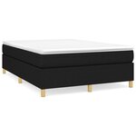vidaXL Cadre de lit Noir 140x190 cm Tissu