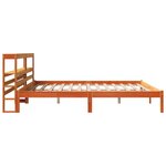 vidaXL Cadre de lit et tête de lit sans matelas cire marron 180x200 cm