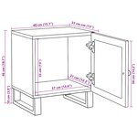 vidaXL Cabinet de chevet 2 Pièces Naturel 40 x 33 x 46 cm