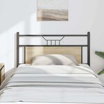 vidaXL Tête de lit chêne sonoma 107 cm bois d'ingénierie et acier